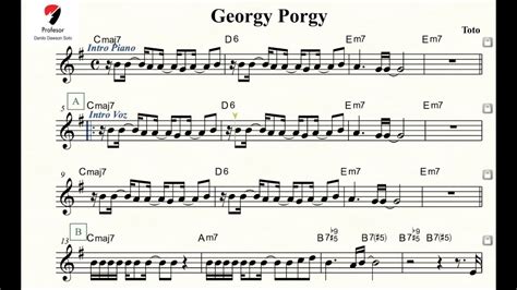 Partitura de Georgy Porgy (Toto) | Jazz sheet music, Piano music, Sheet music