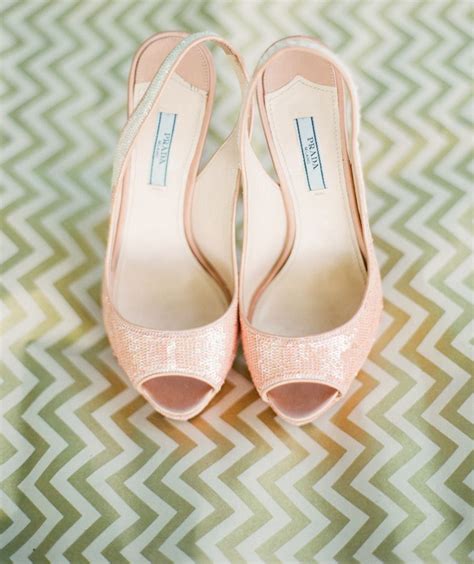 Blush Pink Sequin Shoes | Peep Toe Sling Back by Prada || See the ...