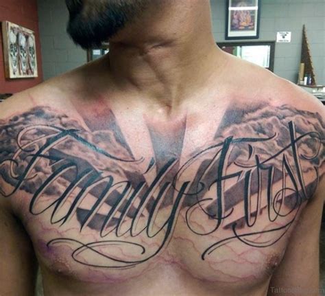 27 Family Wording Tattoos On Chest