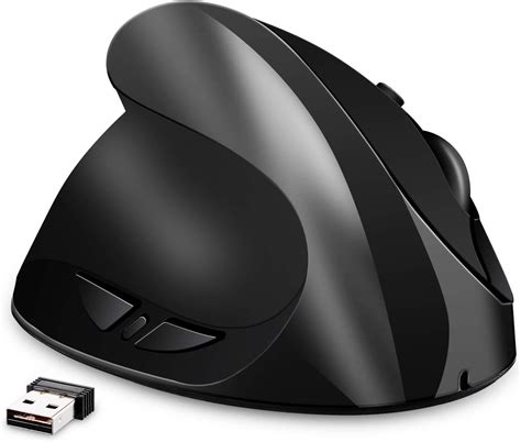 Left-Handed Mouse, Jelly Comb Wireless 2.4Ghz Left Hand Ergonomic ...
