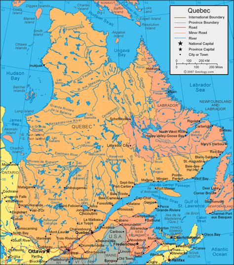 Map Of Canada Quebec - Sammy Coraline