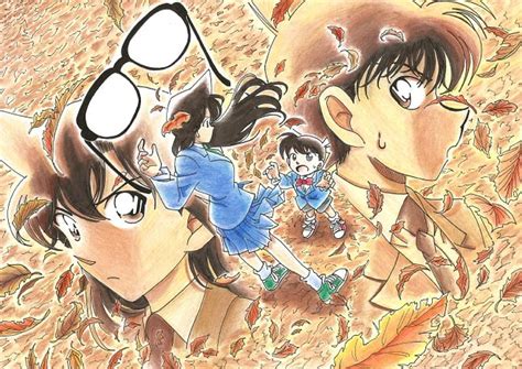 Ran & Conan, Cute, Ran Mouri, Detective Conan, Umbrella, Conan Edogawa ...