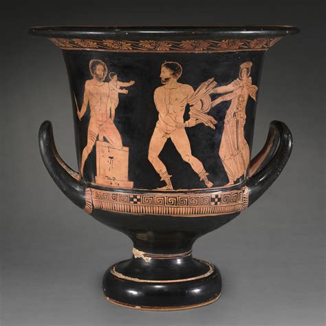 The Medea krater. Side B: Telephus with infant Orestes, Agamemnon and ...