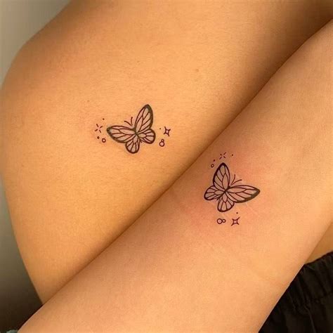 Matching butterfly tattoo for best friends.