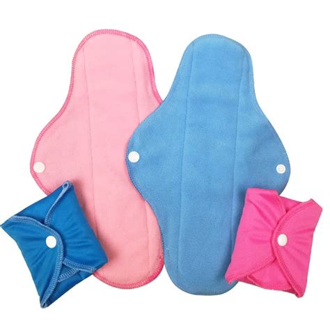 Washable Reusable Cloth Menstrual Pads Super Absorb Soft Sanitary ...