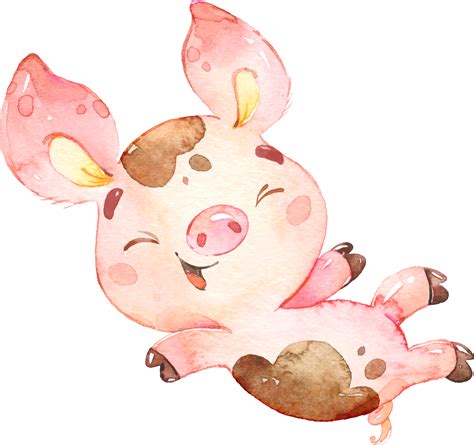 Pig Drawing, Watercolor Drawing, Watercolor Animals, Cute Animal Illustration, Illustration Art ...