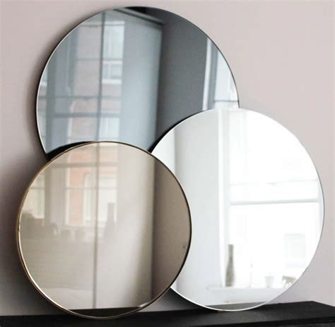 Orbis™ Bronze Tinted Round Minimalist Frameless Mirror | Frameless mirror, Mirror, Contemporary ...