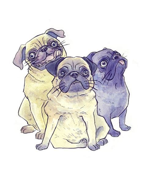 Pugz on Behance | Pug art, Best dog breeds, Puppy art