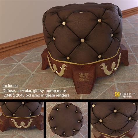 Free 3D Model: Royal Chesterfield Ottoman by LuxXeon on DeviantArt