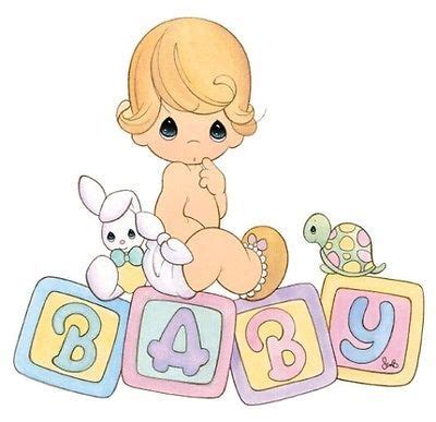 Precious Moments Baby Iron On Transfer 4"x4.25" for LIGHT Colored Fabric | Baby clip art ...