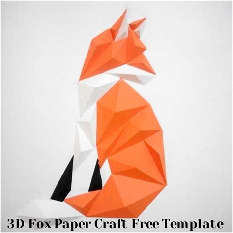 Fox 3D Papercraft Template | Free download