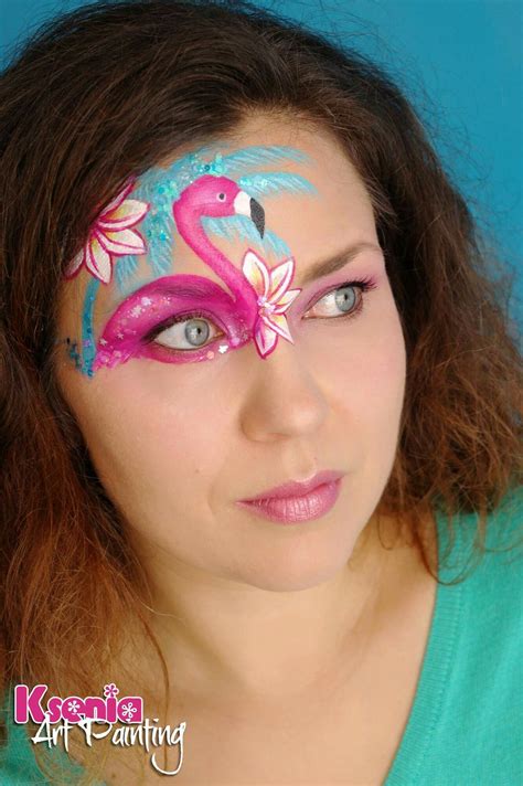 Flamingo eye design | Face painting designs, Face painting easy, Eye face painting