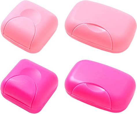 4pcs Soap Dish with Lid Travel Soap Case Soap Bar Travel Soap Leakproof Soap Box Container ...