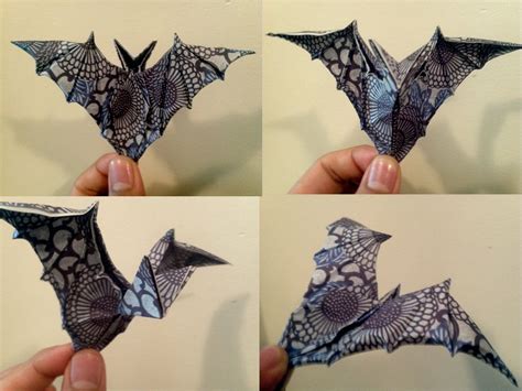 A variation of Jeremy Shafer's flapping bat model. made from chiyogami ...