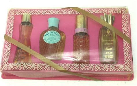 Vintage Perfume COTY 4pc Gift Set Emeraude Replique Heaven Sent Intimant 1960s | eBay | Mini ...