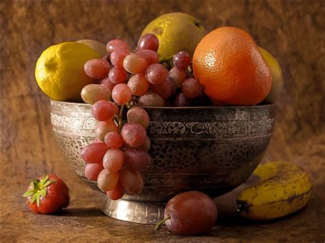 Still Life Fruit Bowl with Natural Light