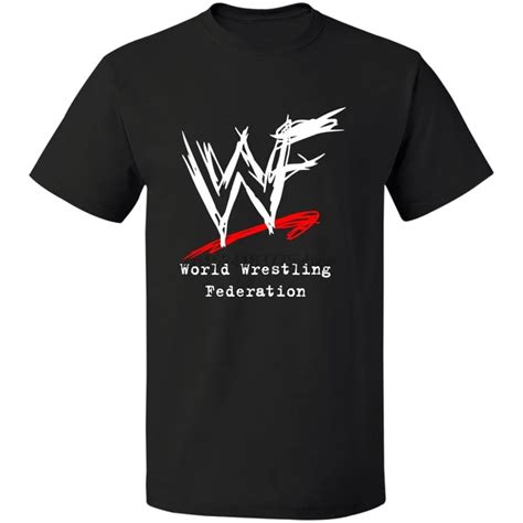 World Wrestling Federation WWF Logo Tee FREE SHIPPING T Shirt Casual Men Clothingq Men& T Shirt ...