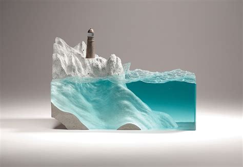 Translucent Glass Ocean Sculptures by Ben Young