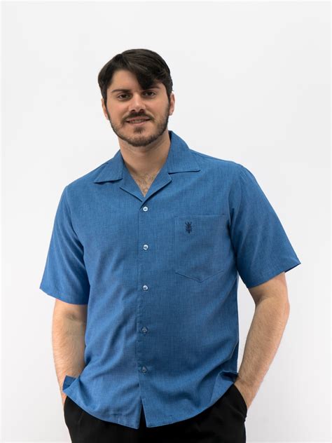 D'Accord Men's Casual Shirt Denim Blue 5152 Made in USA - Guayabera, Casual Shirts, and Banded ...