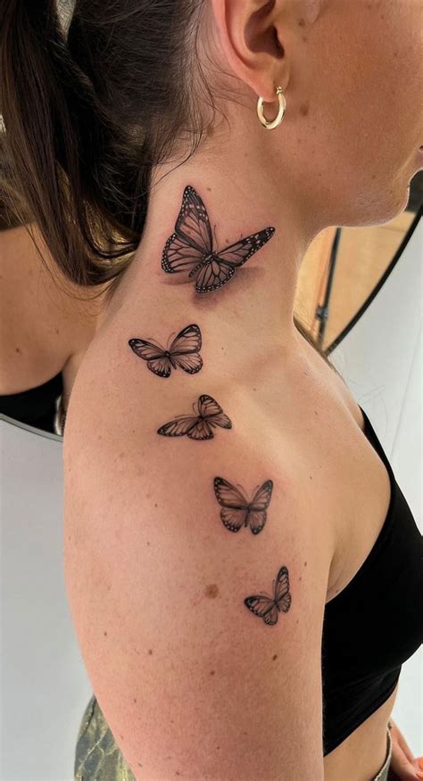 Aggregate 80+ butterfly tattoo on the neck super hot - in.cdgdbentre