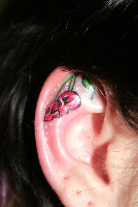 Cherry Ear Skull Tattoo by 2Face-Tattoo on DeviantArt