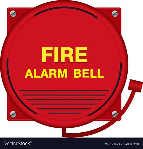 Fire Alarm Bell Sign Royalty Free Vector Image