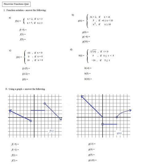 Worksheet Piecewise Functions Algebra 2 Answers — db-excel.com