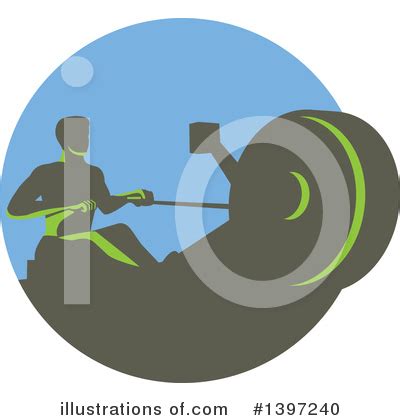 Rowing Machine Clipart #1409985 - Illustration by patrimonio