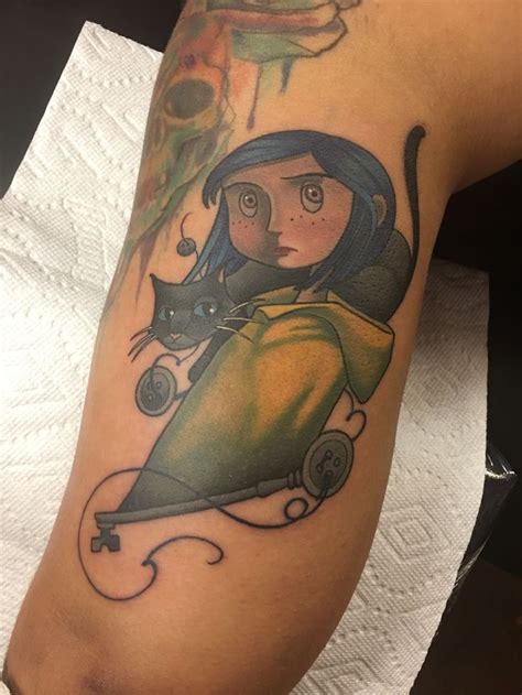 Coraline Tattoo done by Tiffer Wright of Perception in Dallas. | Coraline tattoo, Tattoos ...