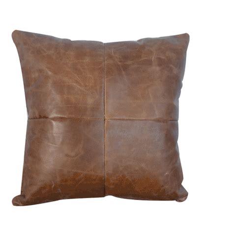 Buffalo Hide Leather Scatter Cushion - Belvic Furniture