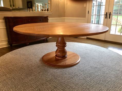 Clanton Rustic Solid Wood Pedestal Round Dining Table - vrogue.co