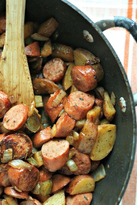 Easy Dinner: Turkey Smoked Sausage Skillet - Dash Of Evans