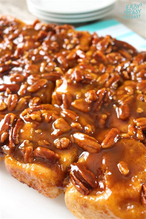 Easy Sticky Caramel Pecan Rolls - Easy Peasy Pleasy | Breakfast sweets ...