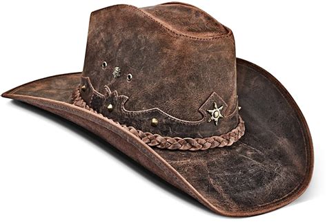 Leather Cowboy Hat Western Hat Cowboy Hats for Men Vintage - Etsy