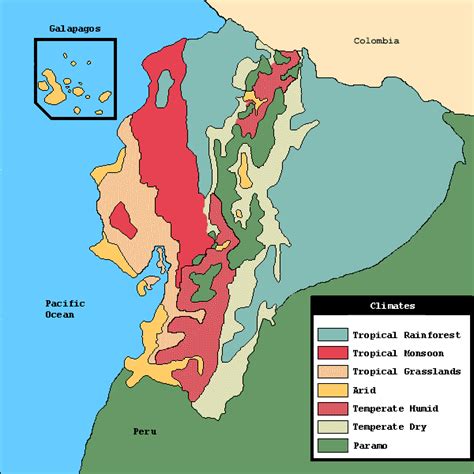 Ecuador Climate Map