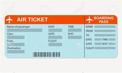 an air ticket with the name and boarding card attached to it, on a ...