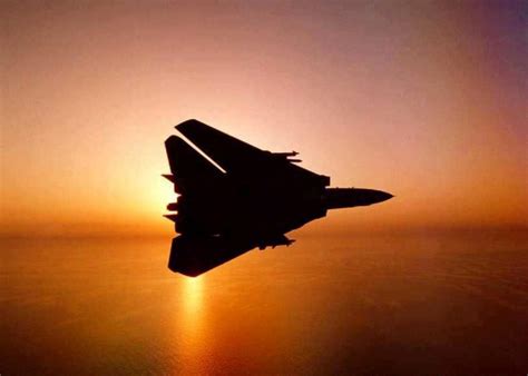 Grumman F 14 Tomcat _ Silhouette @ Sunset. Download HD Wallpapers and Free Images