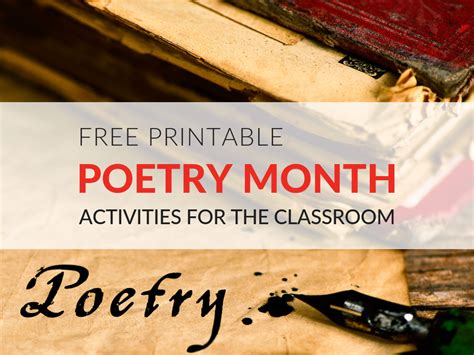 7 Free April National Poetry Month Activities