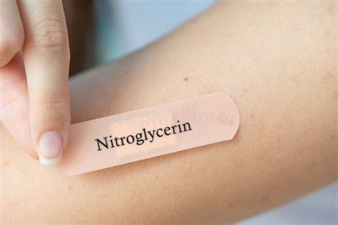 Nitroglycerin Transdermal Patch Stock Photo - Image of conditions ...