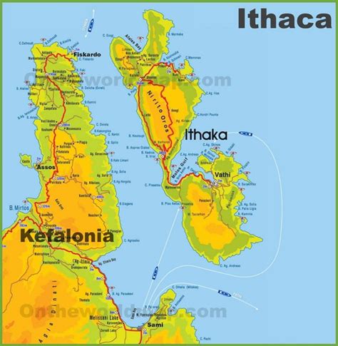 Ithaca tourist map | Ithaca greece, Tourist map, Greece map