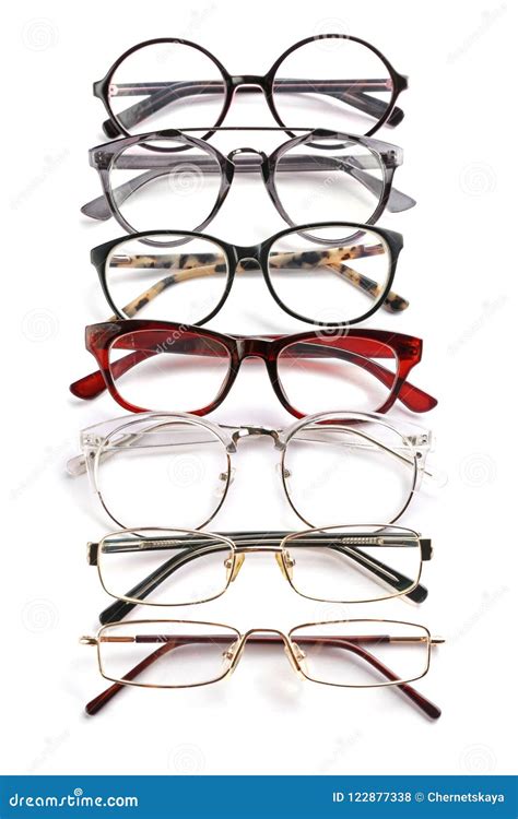 Different Glasses with Corrective Lenses Stock Photo - Image of ...