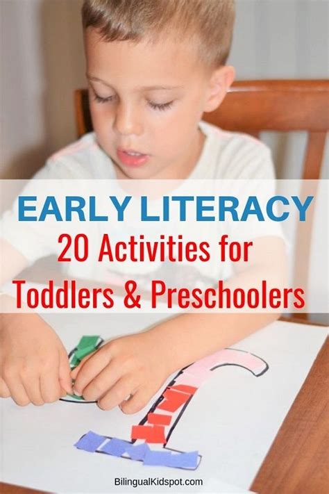 20 Literacy Activities for Preschoolers Kindergarten Kids, & Toddlers | Literacy activities ...