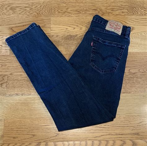 Levis 511 Solid Black Jeans Denim Men Size 34x32 Red … - Gem