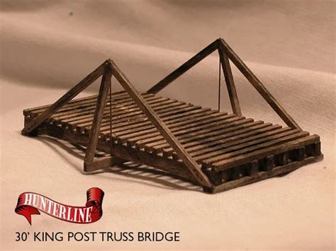 30' KING POST TRUSS BRIDGE (Drawings/Templates ONLY) - Scale: G (15"LONG x 5-3/4" HIGH x 12 ...