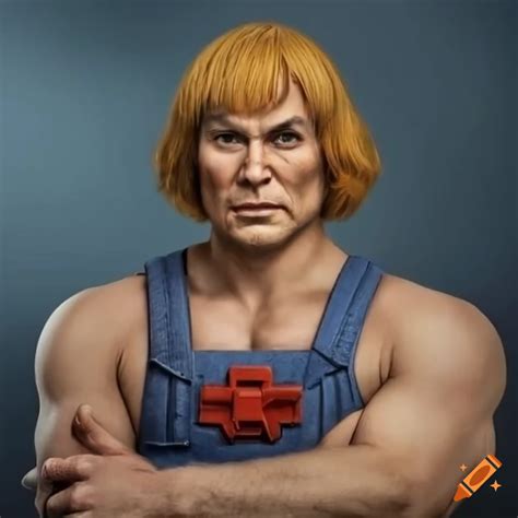 Realistic portrait of he-man
