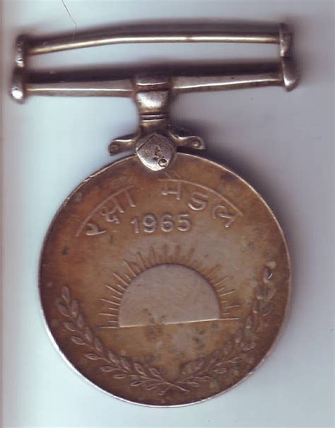 Rare Indian Collectibles: Raksha Medal - Indian Army - 1965 War