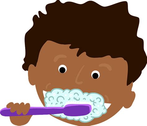 African Kid Brushing Teeth clipart. Free download transparent .PNG ...