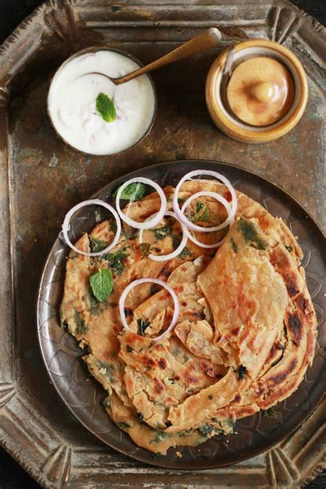 Pudina paratha recipe | Pudina lachha paratha recipe