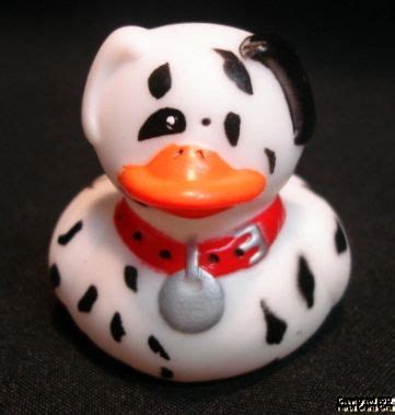 Rubber Duck DOG Dalmatian White Black Firetruck Doggie Ducky NEW 2 ...