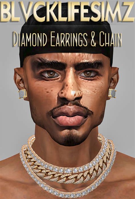 BLS :: DIAMOND EARRINGS & CHAIN | Sims 4 body mods, Sims 4 piercings, Sims 4 toddler